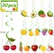 30PCS Tutti Frutti Hanging Swirl Decorations – Summer Fruit Party Ceiling Streamers, Tropical Fruit Theme Party Supplies for Birthday, Baby Shower & Celebration Decor
